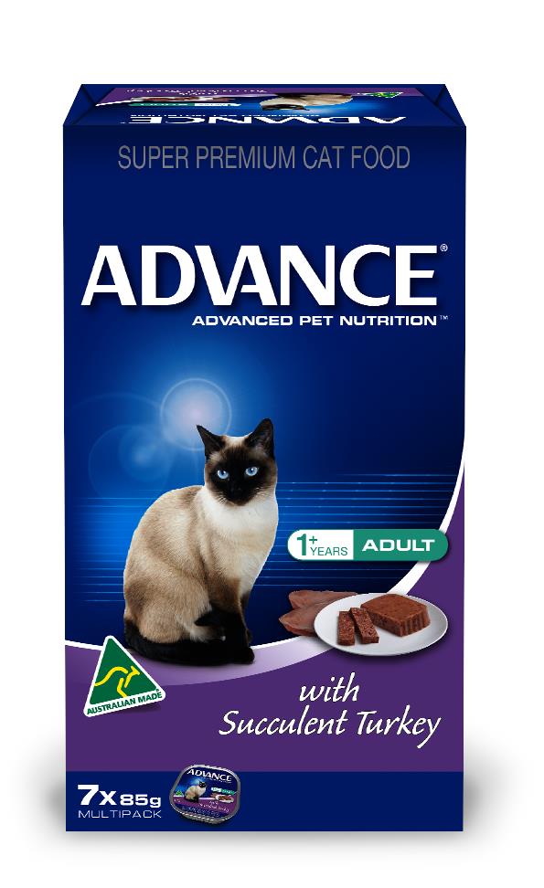 Advance Adult Cat Succulent Turkey Wet Cat Food 7x85g