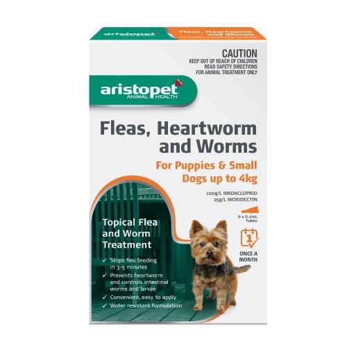 Aristopet Spot-on Treatment for Puppies and Small Dogs up to 4kg 6...