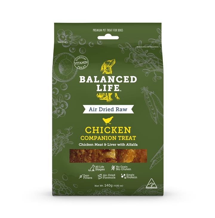 Balanced Life Australian Grain Free Companion Dog Treats - Chicken 140g
