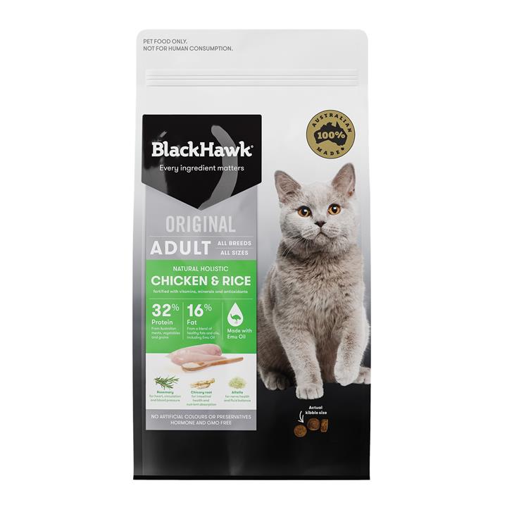 Black Hawk Original Chicken & Rice Adult Cat Food 3kg