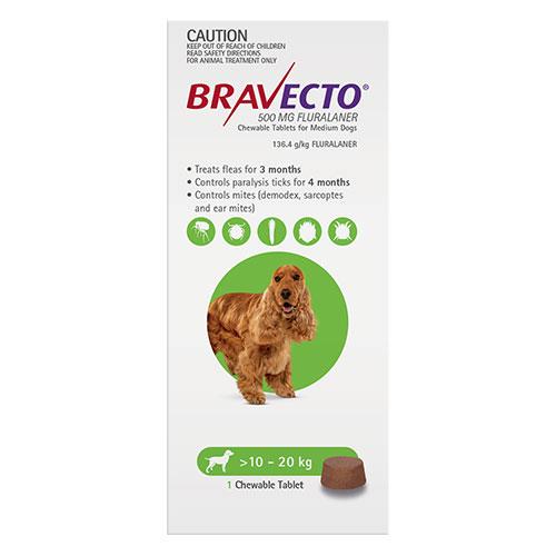 Bravecto Medium Dog Green 1 Pack