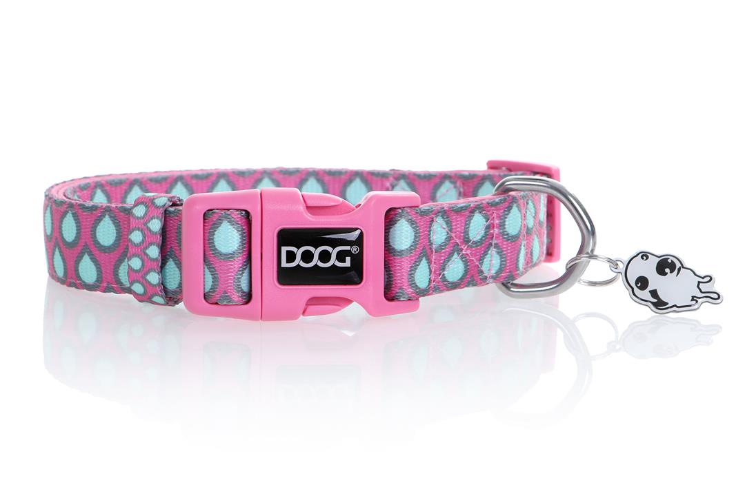 Doog Luna Dog Collar Pink with Tear Dops Extra Small