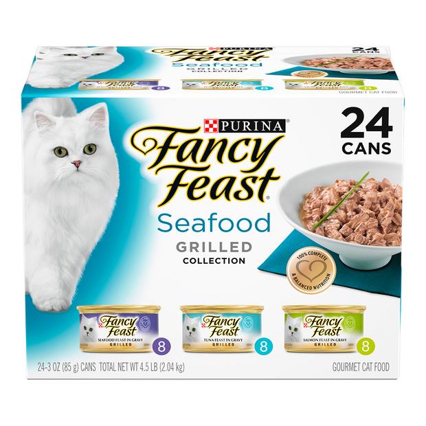Fancy Feast Variety Pack Seafood Grilled Wet Cat Food 24 X 85g
