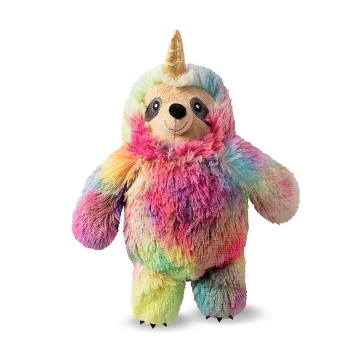 Fringe Studio Confetti Betti Tie Dye Slothicorn Plush Squeaker Dog Toy