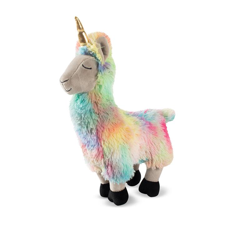 Fringe Studio I Want To Be A Llamacorn Rainbow Llama Unicorn Plush Dog Toy