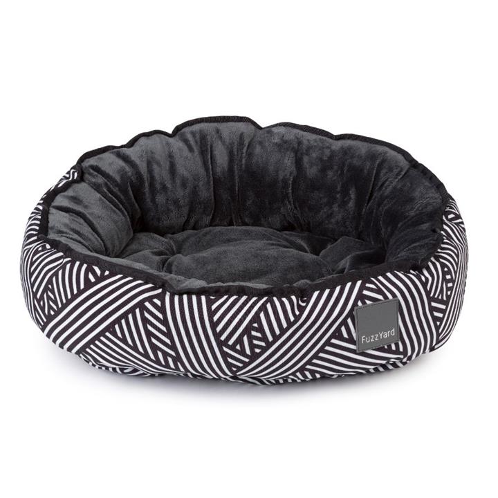 FuzzYard Dog Bed Northcote Black & White Weave Large