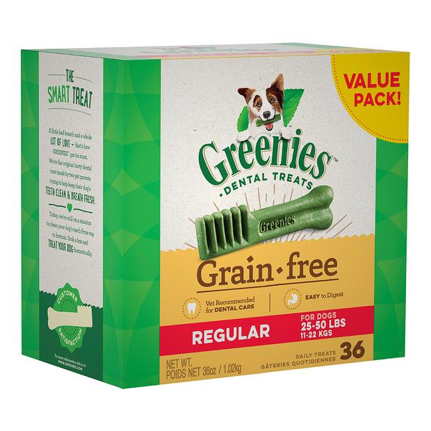 Greenies Grain Free Regular Dog Dental Treats 36 Pieces 1kg