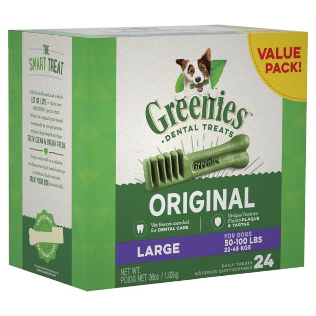 Greenies Original Large Dog Dental Treats 24 Pieces 1kg