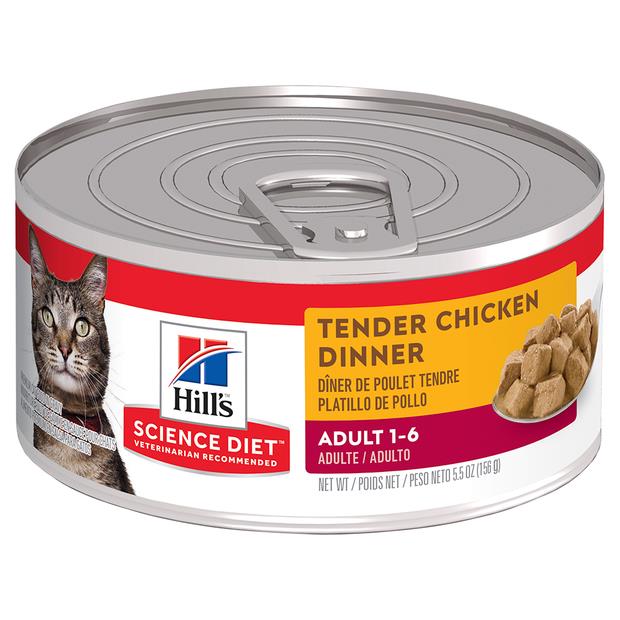 Hills Feline Adult Tender Chicken Dinner Cans 24 X 156g