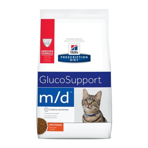 Hills Prescription Diet m/d Glucose/Weight Management Dry Cat Food...