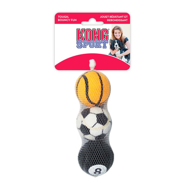 KONG Dog Toy Airdog Medium Sport Balls Assorted 3 Pack