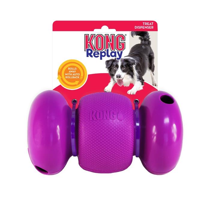 KONG Replay Treat Dispensing Rolling Interactive Dog Toy - Large