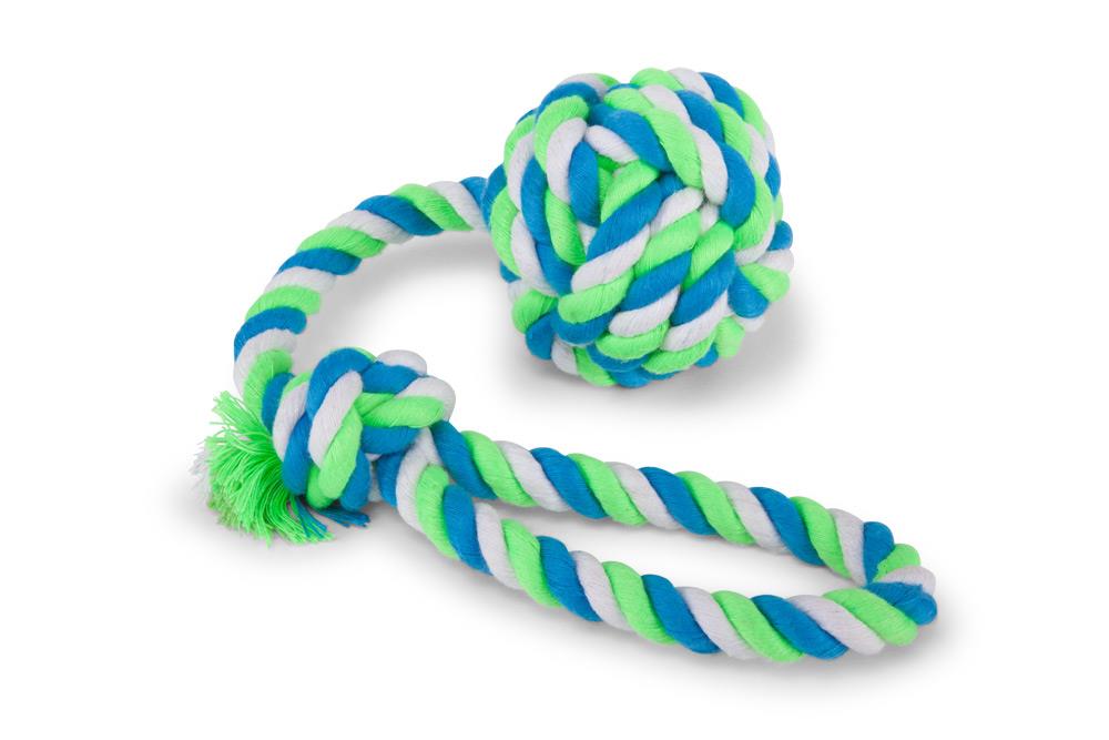 Kazoo Twisted Rope Sling Knot Ball Dog Toy Large