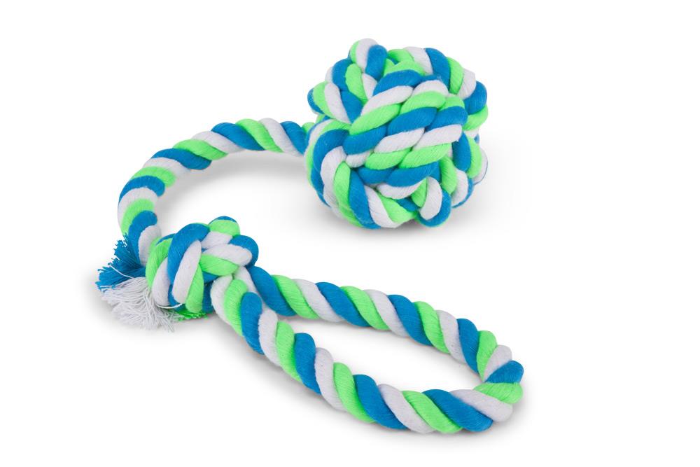 Kazoo Twisted Rope Sling Knot Ball Dog Toy Medium
