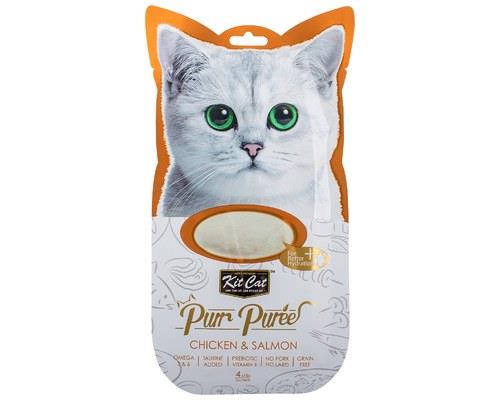 Kit Cat Purr Puree - Chicken & Salmon Cat Wet Treat 60gm