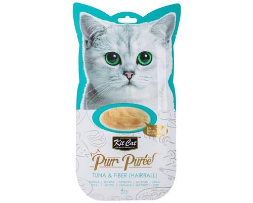 Kit Cat Purr Puree - Tuna & Fibre (hairball) Cat Wet Treat 60gm