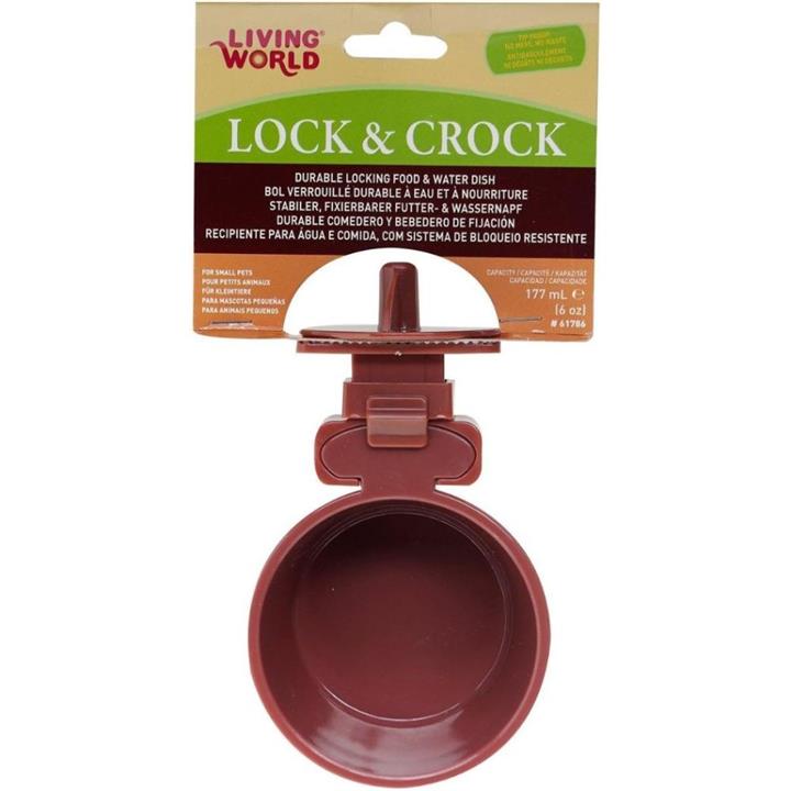 Living World Small Animal Lock Lock & Crock Dish 177ml