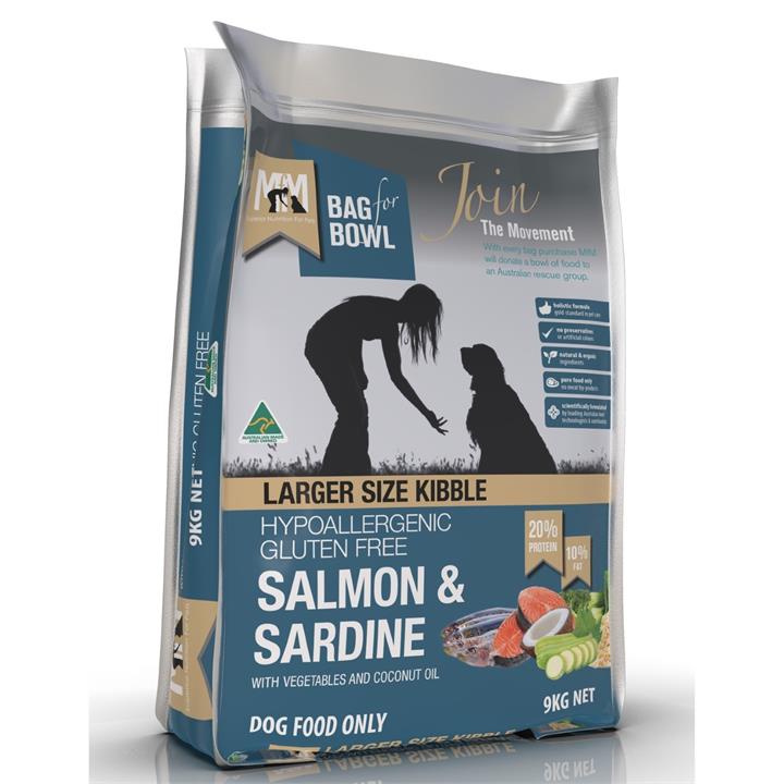 Meals for Mutts Salmon & Sardine Larger Kibble Dry Dog Food 9kg
