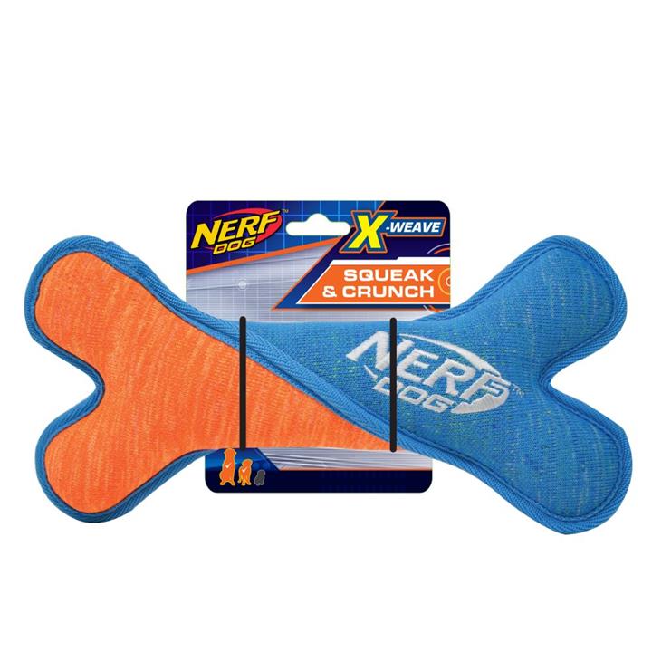 Nerf X Weave Squeak Twist Bone Dog Toy 24cm