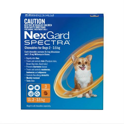 NexGard Spectra Extra Small 2-3.5kg 3 pack