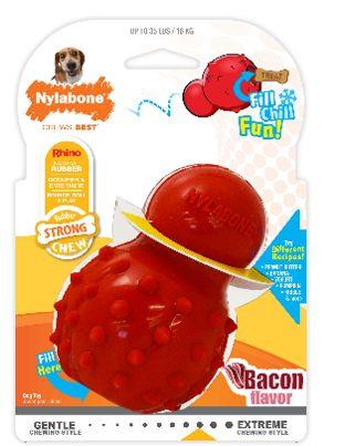 Nylabone Dog Chew Stuffable Cone Bacon Wolf