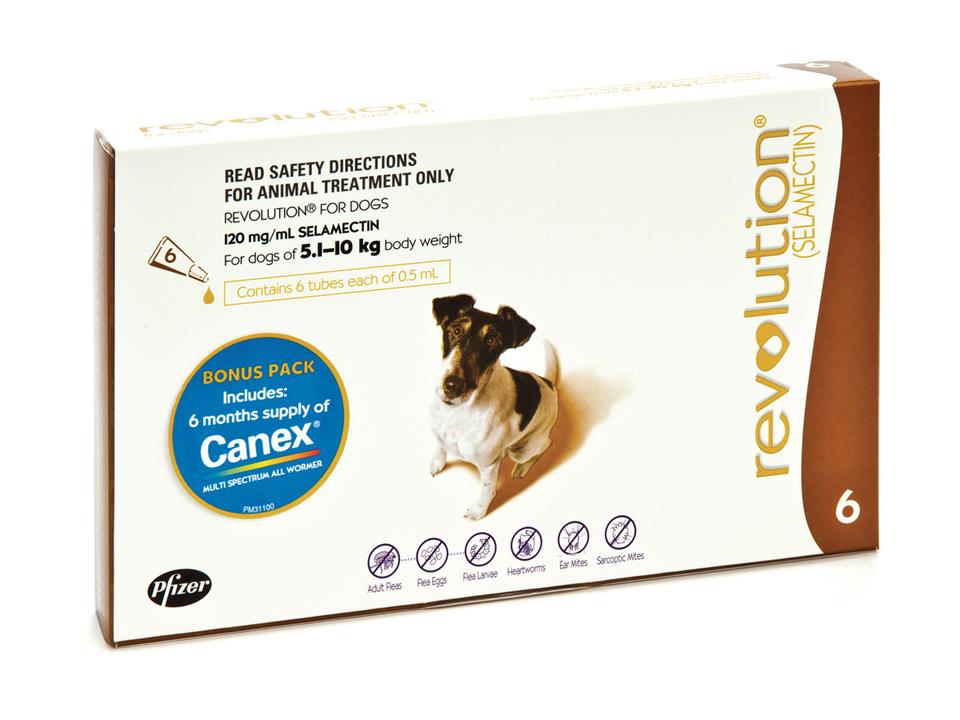 Revolution Flea Control for Dogs 5.1-10kg Bonus All Wormer 6pk