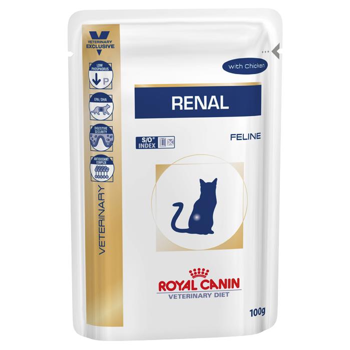 Royal Canin Veterinary Diet Renal Chicken Cat Food 12x85g