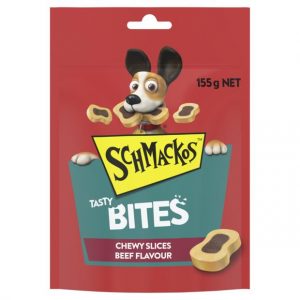 Schmackos Tasty Bites Chewy Slices Beef 2 X 155g