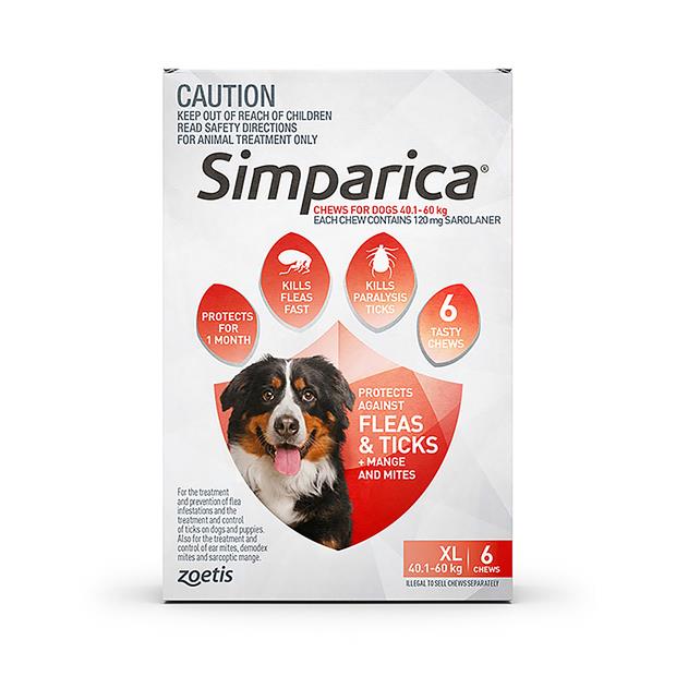 Simparica Flea Tick Chews Extra Large Dog 3 Pack