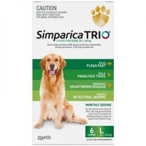 Simparica Trio 20.1-40kg Green 6pk