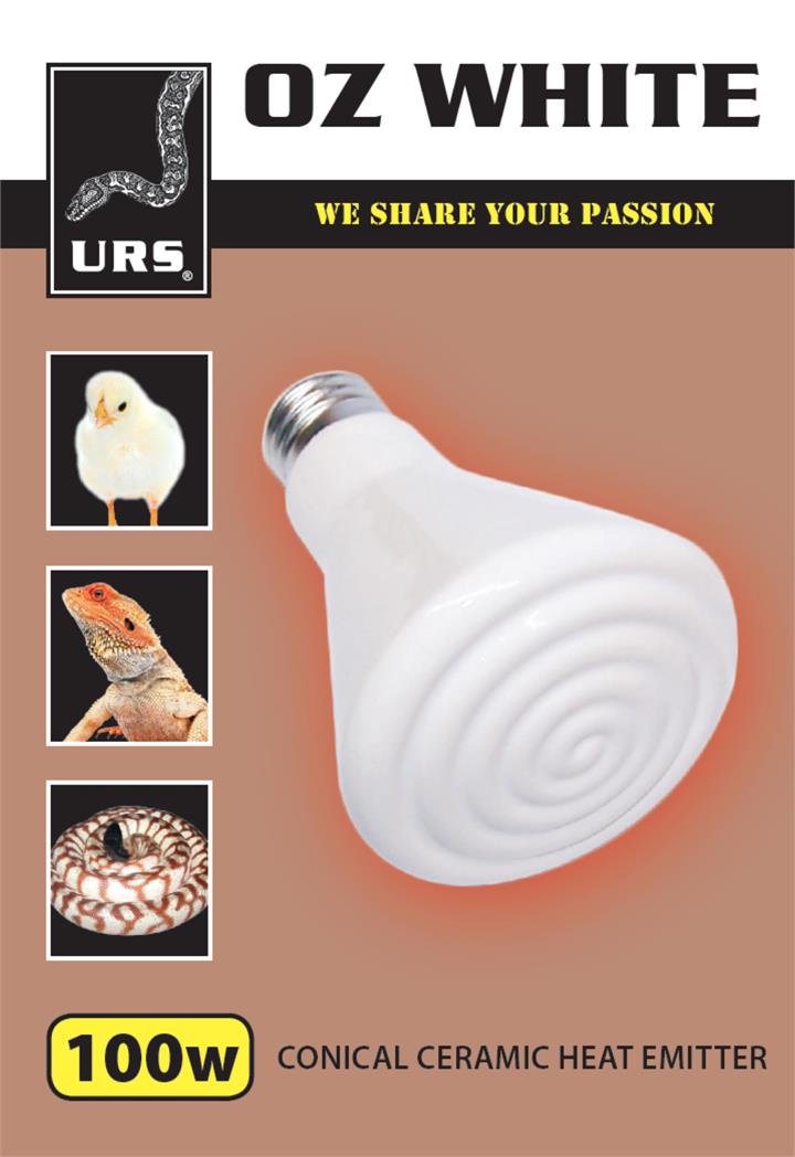 URS Oz White Ceramic Globe 100w