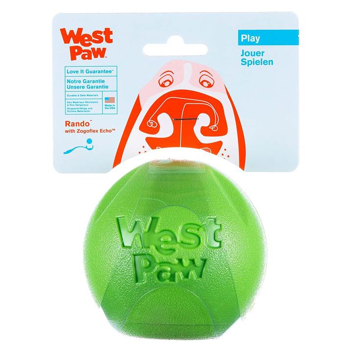 West Paw Rando Bouncing Floating Ball Dog Toy - Jungle Green