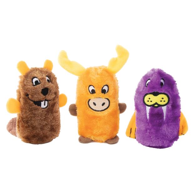 Zippypaws Squeakie Buddies Beaver Moose And Walrus 3 Pack