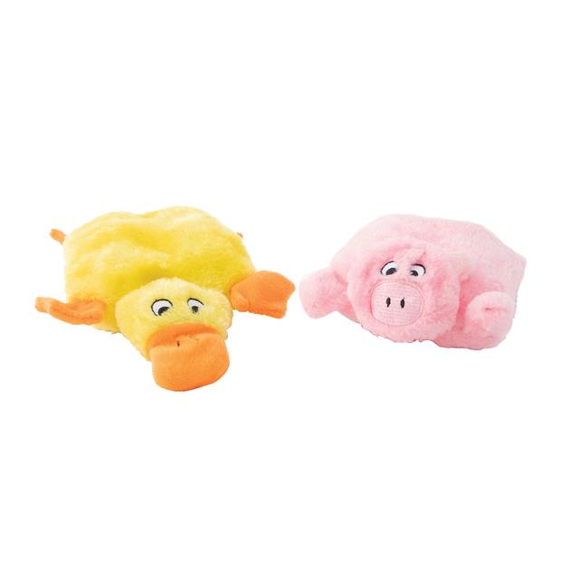 Zippypaws Squeakie Pads Duck And Pig 2 Pack