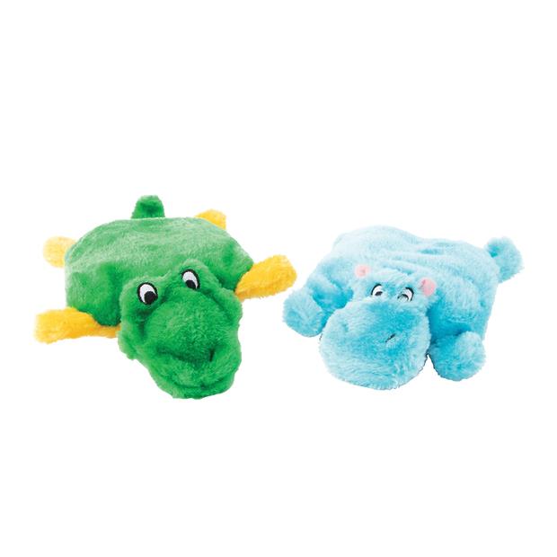 Zippypaws Squeakie Pads Hippo And Alligator 2 Pack