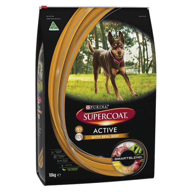 Supercoat Dry Dog Food Active Adult Beef 18kg