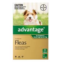 Advantage For Small Dogs Up To 4kg (Green) 12 Doses