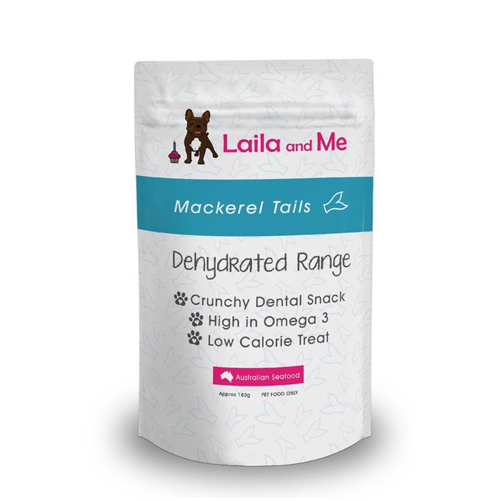 Laila & Me Dehydrated Australian Mackeral Tails Cat & Dog Treats - 180g