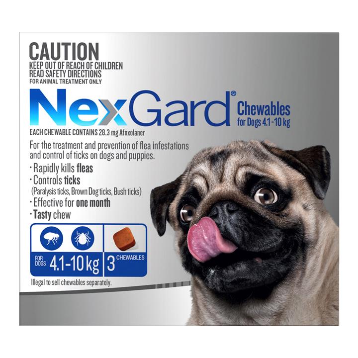 Nexgard Chewables For Small Dogs (4.1 - 10 Kg) Blue 9 Chews