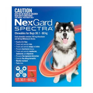 Nexgard Spectra Extra Large Dogs (30.1-60kg) Red 3 Pack