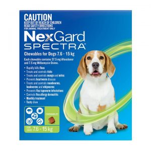 Nexgard Spectra Medium Dogs (7.6-15kg) Green 3 Pack
