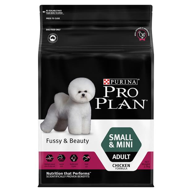 Pro Plan Adult Fussy And Beauty Small And Mini Chicken Dog Dry Dog Food 2.5kg