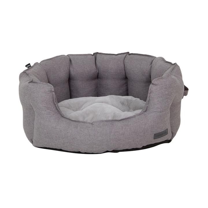 La Doggie Vita Water Resistant High Side Shell Grey Dog Bed Large