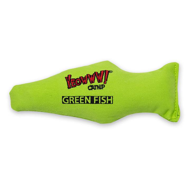 Yeowww! Cat Toys with Pure American Catnip - Green Fish