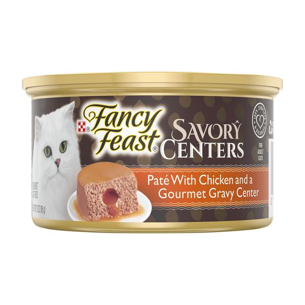 Fancy Feast Savoury Centers Pate Chicken Gourmet Gravy Wet Cat Food 24 X 85g