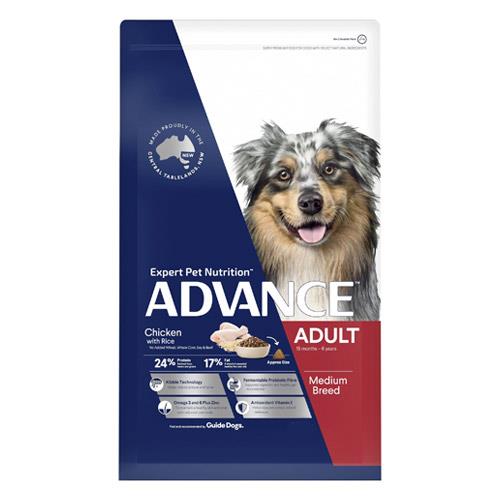 Advance Adult Medium Breed Chicken With Rice Dry Dog Food 15 Kgs