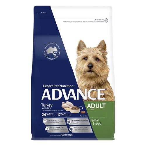 Advance Adult Small Breed Turkey With Rice Dry Dog Food 8 Kgs