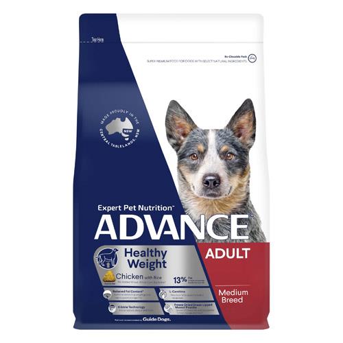 Advance Healthy Weight Adult Medium Breed Chicken With Rice Dry Dog Food 13 Kgs