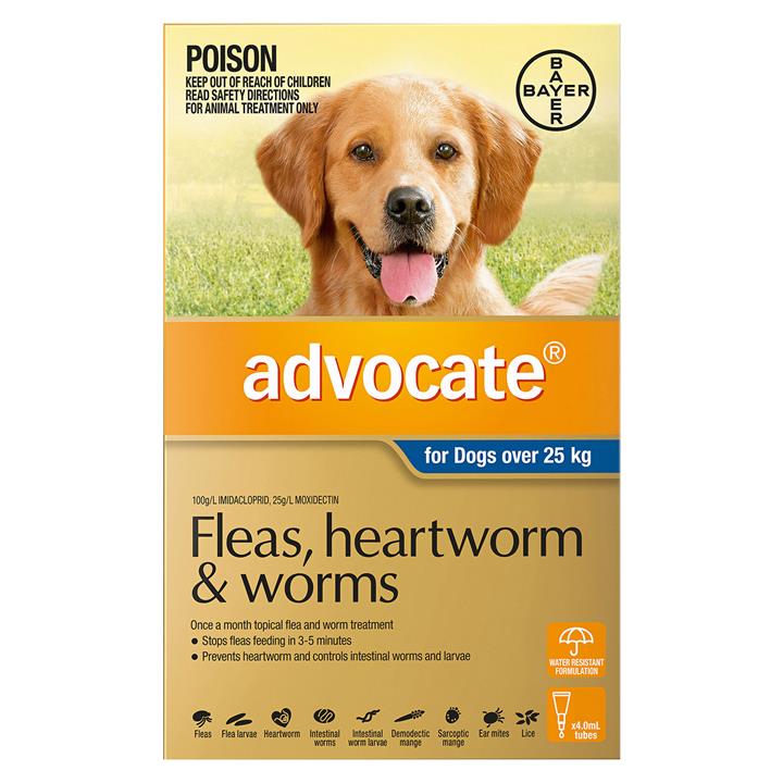 Advocate For Dogs Over 25 Kg (Extra Large Dogs) Blue 9 Doses