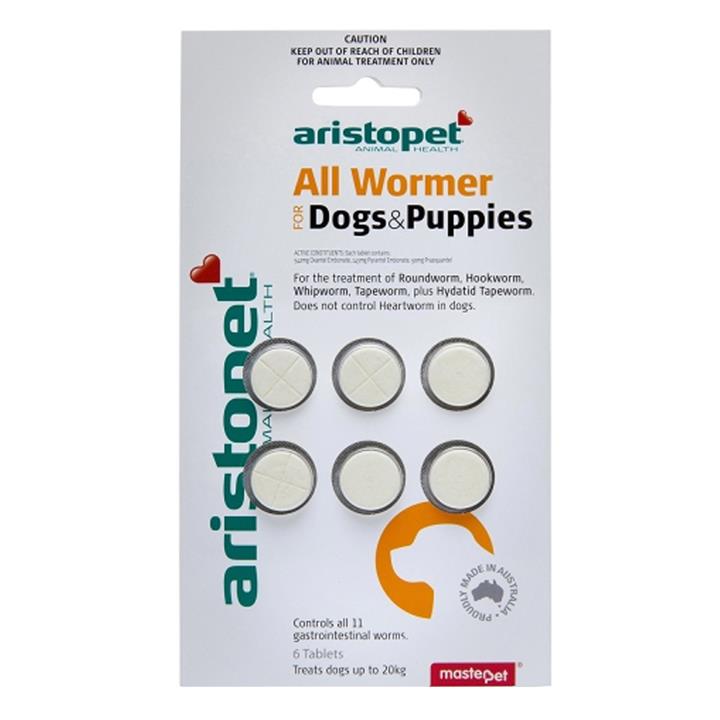 Aristopet Allwormers For Dogs/Puppies 6 Tablets